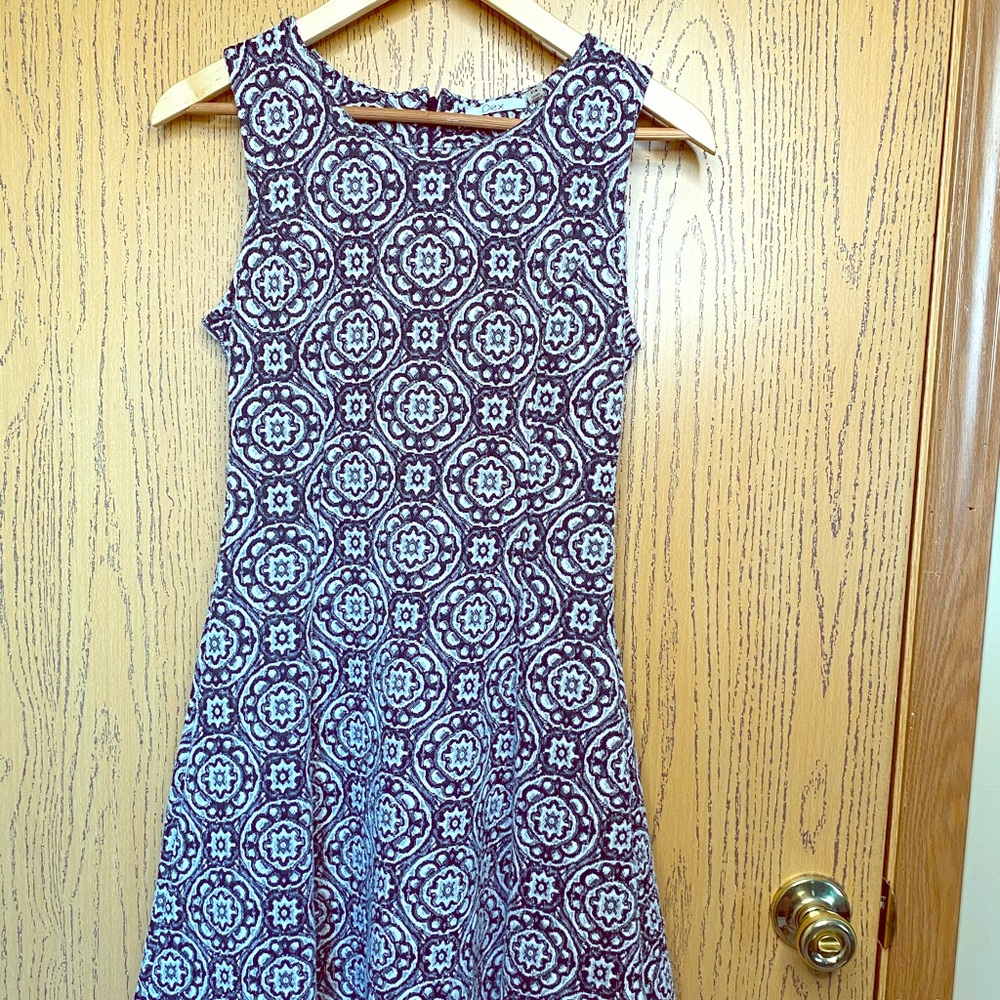 Monotone Floral Tank Dress by Dex